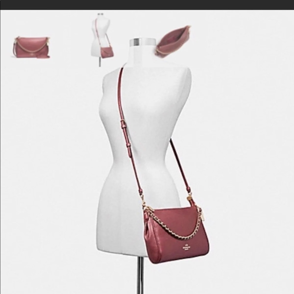 Coach metallic red crossbody